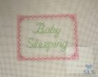 SLS Needlepoint Baby Sleeping- Pink For Discount