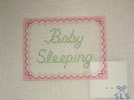 SLS Needlepoint Baby Sleeping- Pink For Discount