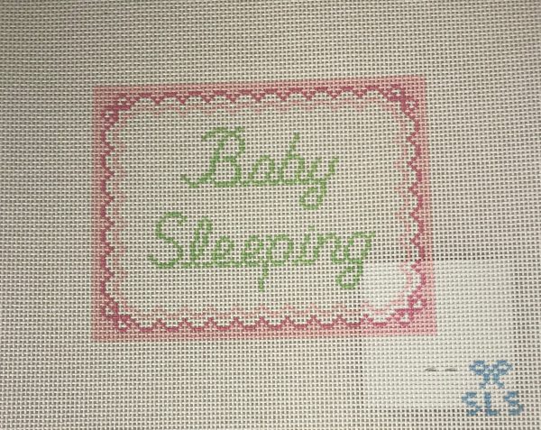 SLS Needlepoint Baby Sleeping- Pink For Discount