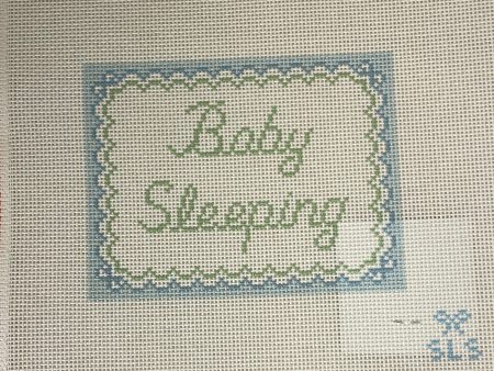 SLS Needlepoint Baby Sleeping- Blue For Cheap