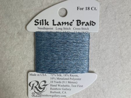 Silk Lame Braid SL259 Blue Topaz For Discount