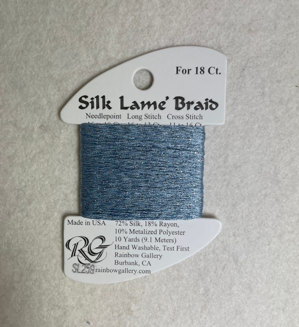 Silk Lame Braid SL259 Blue Topaz For Discount