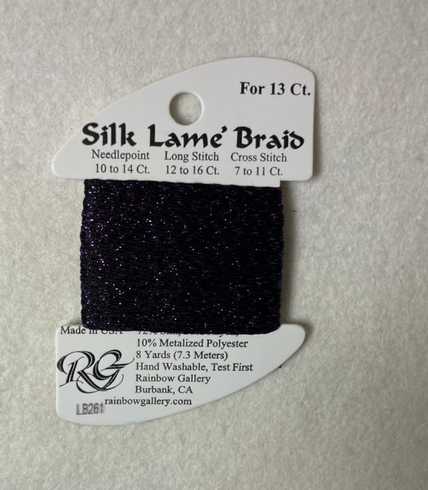 Silk Lame Braid LB261 Eggplant Online Sale