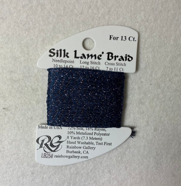 Silk Lame Braid LB254 Deep Periwinkle For Sale