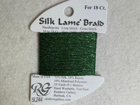 Silk Lame Braid SL244 Vineyard Green on Sale