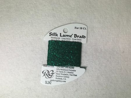 Silk Lame Braid SL242 Peacock Green on Sale