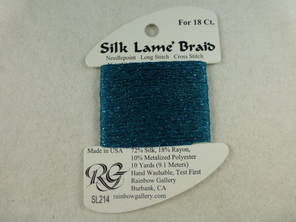 Silk Lame Braid SL214 Lake Blue Discount