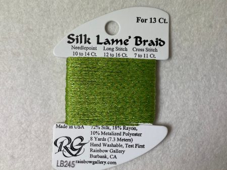 Silk Lame Braid LB245 Green Banana For Discount