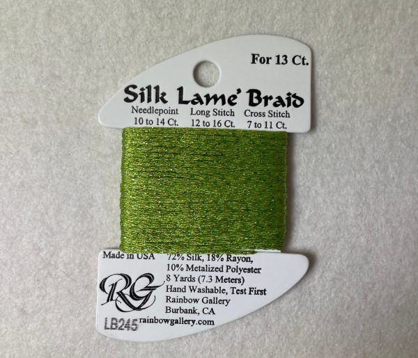 Silk Lame Braid LB245 Green Banana For Discount