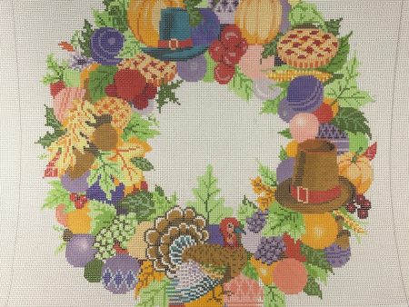 * A Stitch in Time 395 Thanksgiving  Fall Wreath 13m Supply