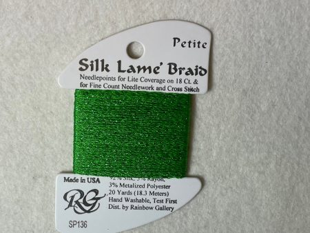 Silk Lame Braid SP136 Kelly Green For Discount