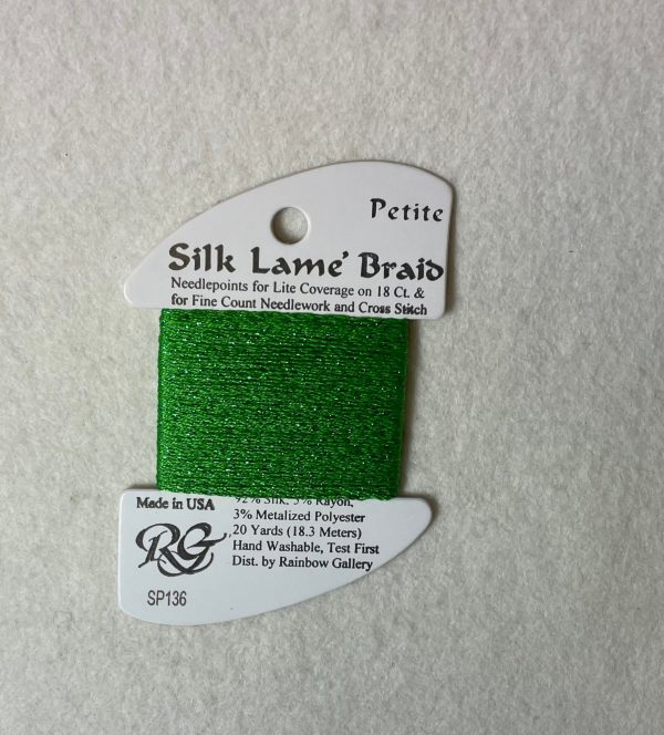 Silk Lame Braid SP136 Kelly Green For Discount