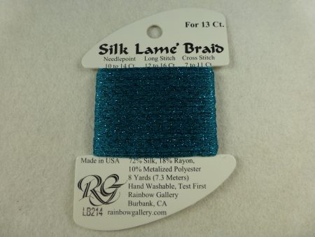 Silk Lame Braid LB214 Lake Blue Online now