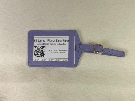 Planet Earth Leather Luggage Tag- Lilac For Discount