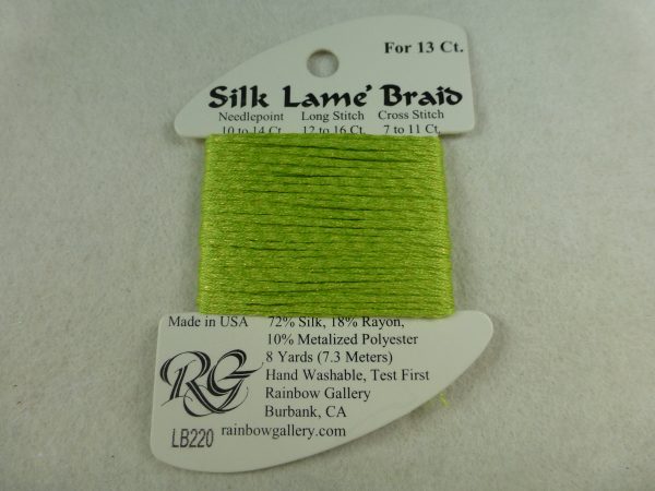 Silk Lame Braid LB220 Lemon Grass Hot on Sale