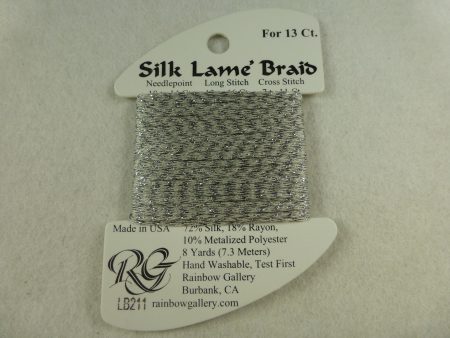 Silk Lame Braid LB211 Glacier Gray For Cheap