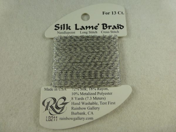 Silk Lame Braid LB211 Glacier Gray For Cheap