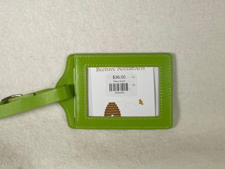 Planet Earth Leather Luggage Tag- Lime Discount