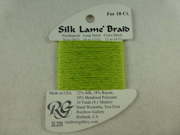 Silk Lame Braid SL220 Lemon Grass For Discount