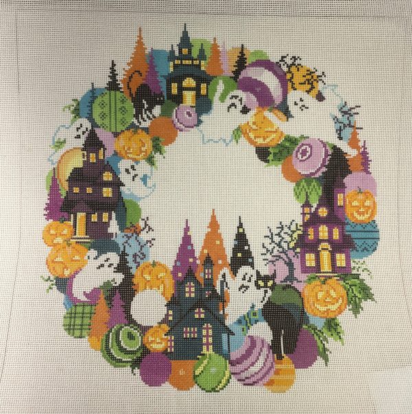 * A Stitch in Time 393 Halloween Wreath- 13m Online Hot Sale