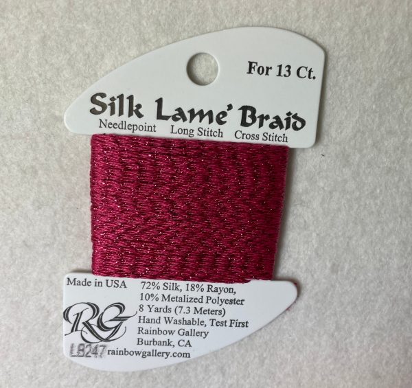 Silk Lame Braid LB247 Paris Pink Fashion