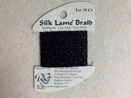 Silk Lame Braid SL261 Eggplant Hot on Sale