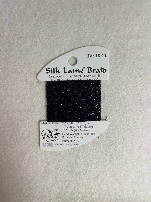 Silk Lame Braid SL261 Eggplant Hot on Sale