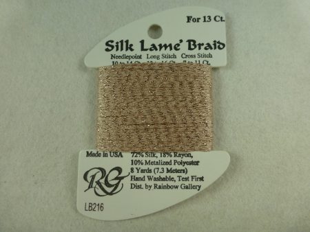 Silk Lame Braid LB216 Touch of Tan For Cheap