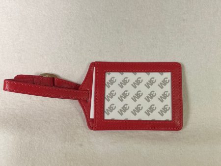 Planet Earth Leather Luggage Tag- Red Hot on Sale